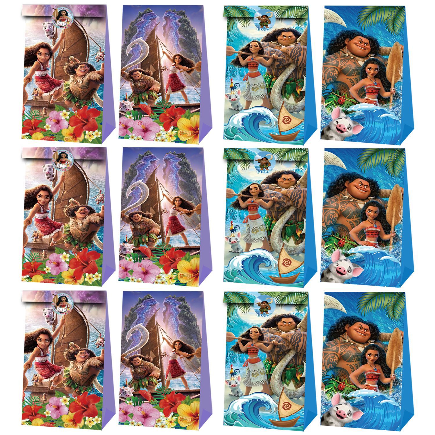 Kraft Paper Box - 12 pezzi ‌ Moana ‌ Sacchetti