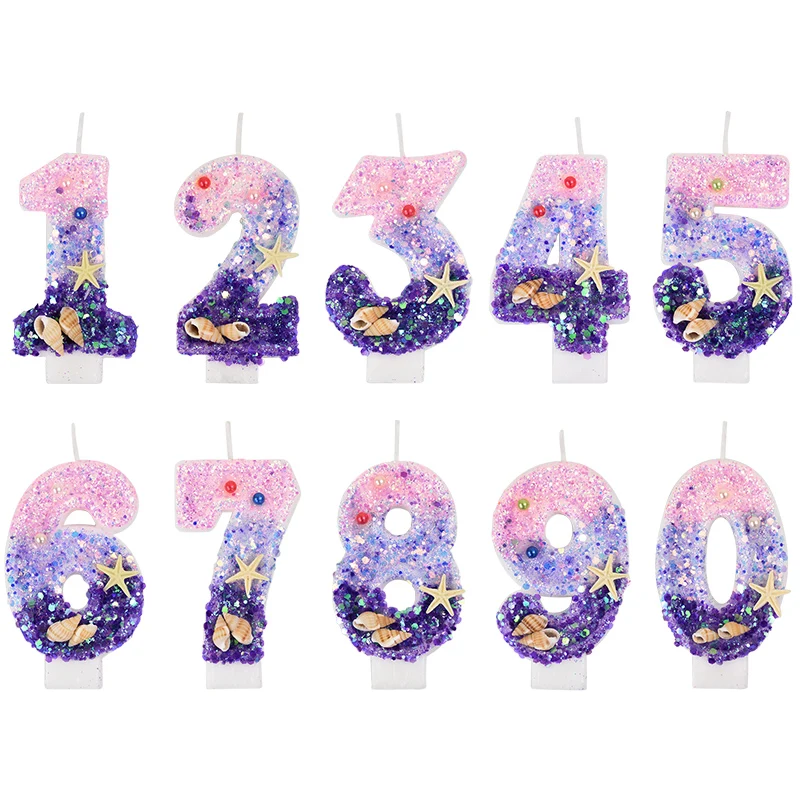 Zebra Candle Supplies - 0-9 Candele sfumate con numeri Sirena