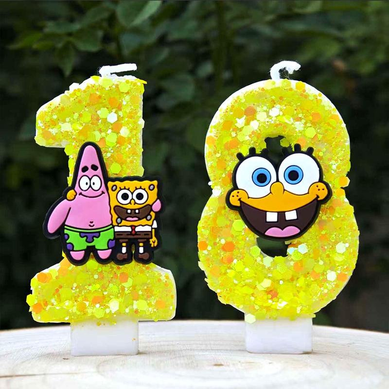 Zebra Candle Supplies - SpongeBob Candela Numero 0-9 Forniture per