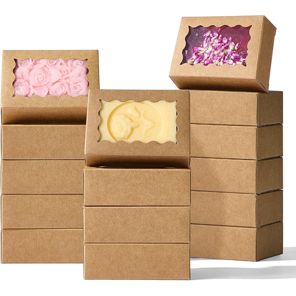 Kraft Paper Box - 40 scatole di sapone in carta
