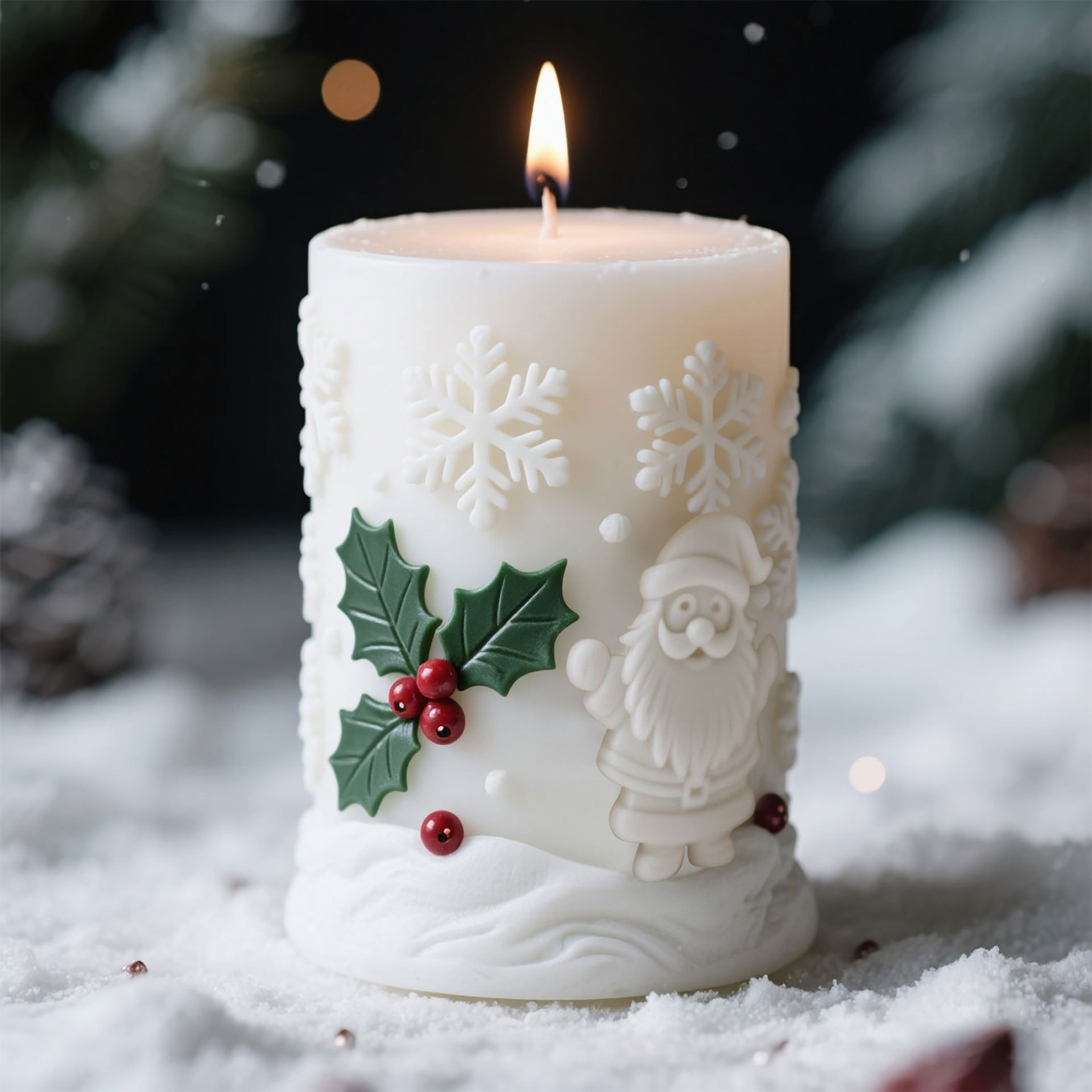 Candle Supplies Tins - Cilindro in rilievo 3D Fiocco di