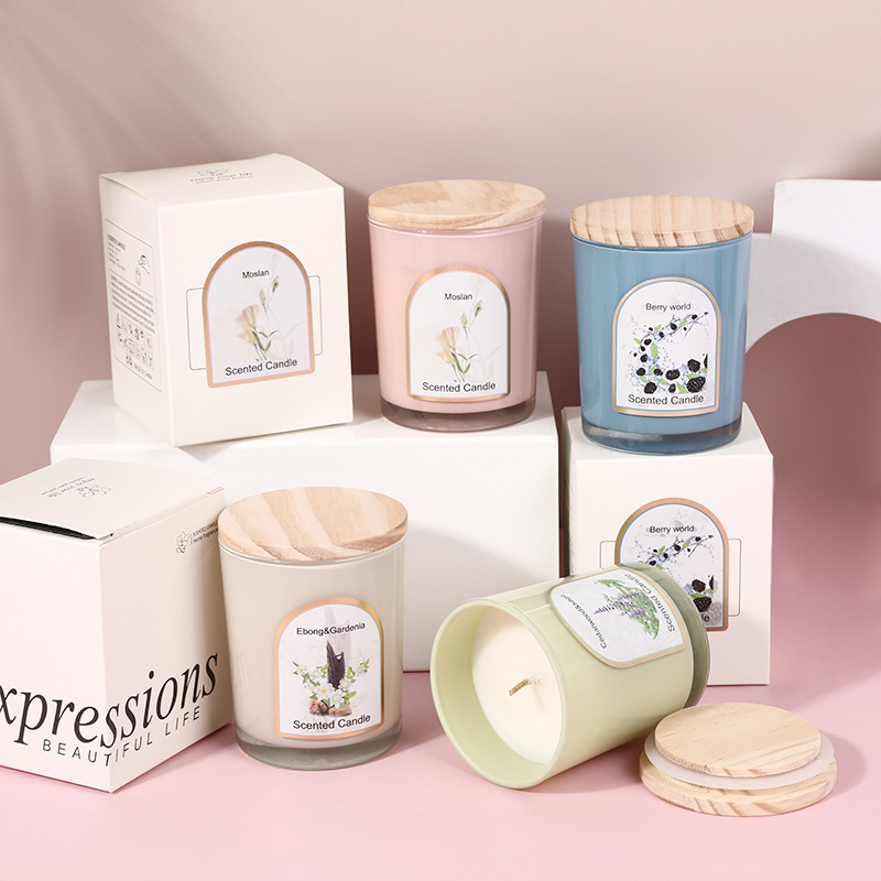 Candle Souvenir - Candela profumata in vetro colorato con