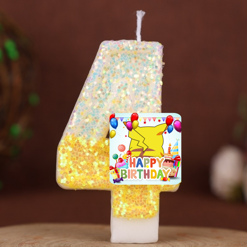 Zebra Candle Supplies - Candele a Tema Pokémon con Pikachu,