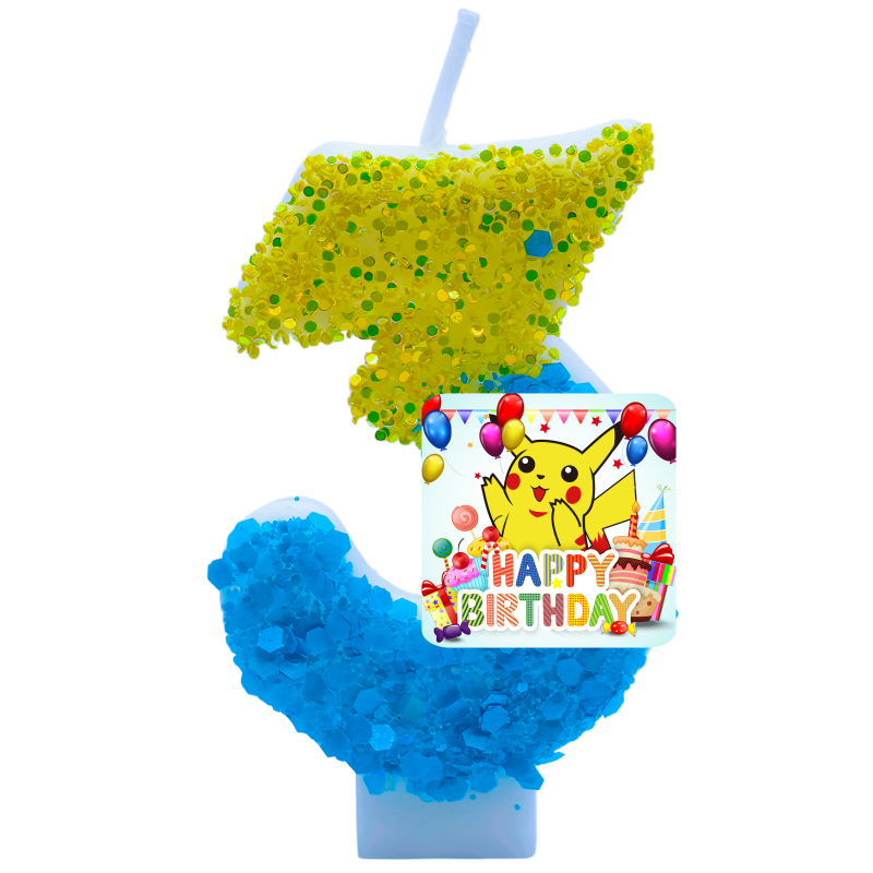 Zebra Candle Supplies - Candele a Tema Pokémon con Pikachu,