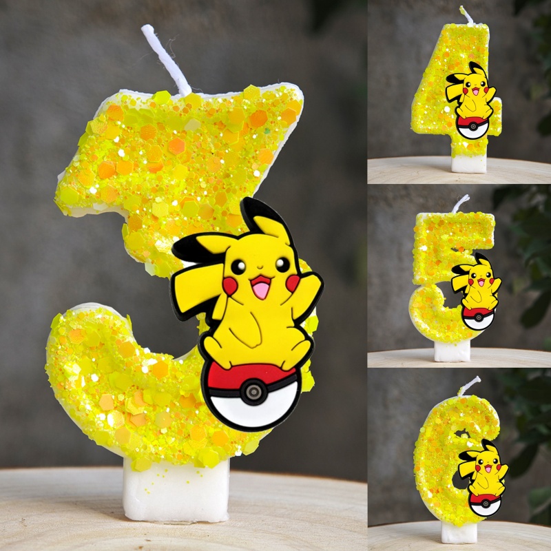 Zebra Candle Supplies - Pokemon Pikachu Candela Mostro Digitale Decorazione