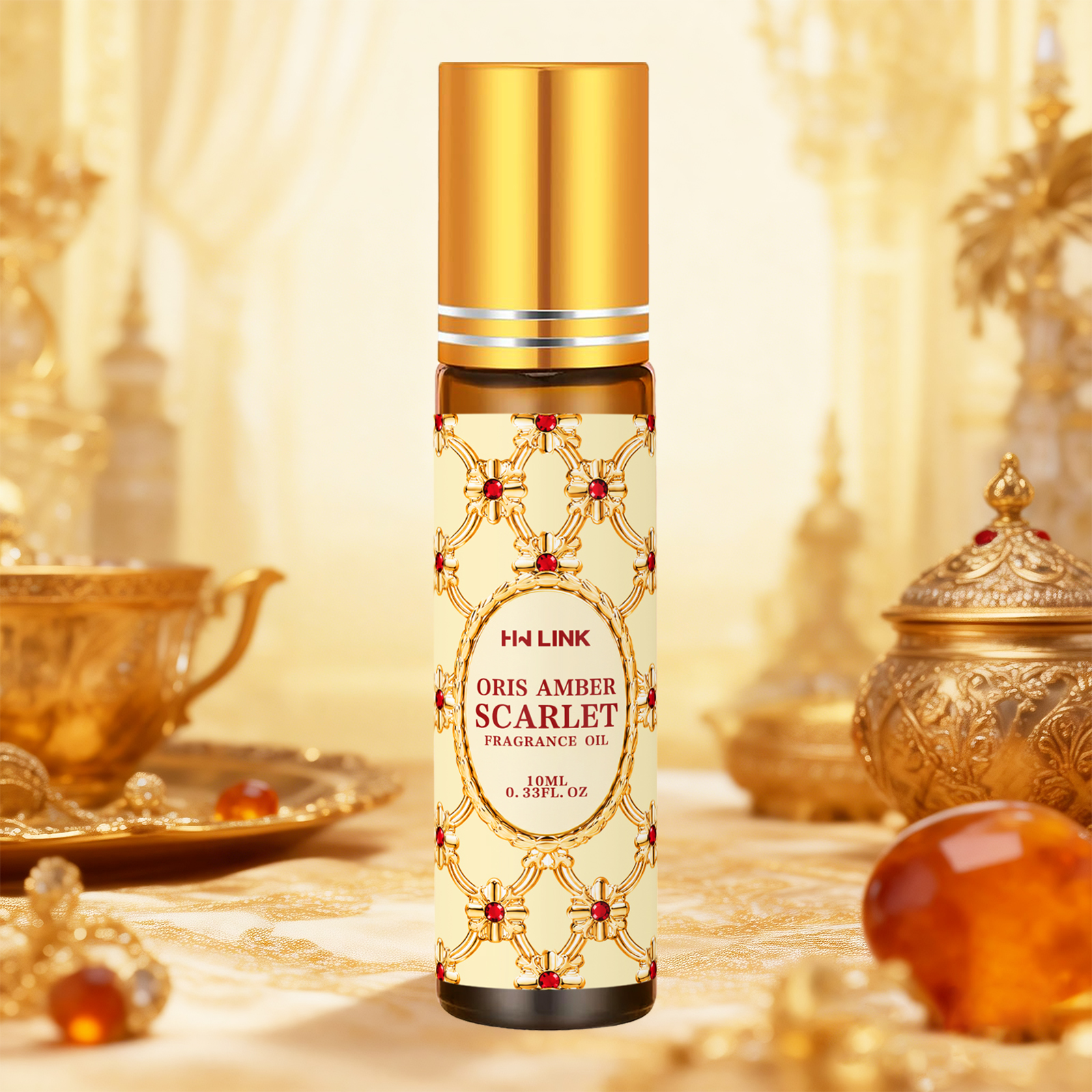 Fragrance Oil 10Ml - Olio Essenziale Roll-on Oris Amber Scarlet