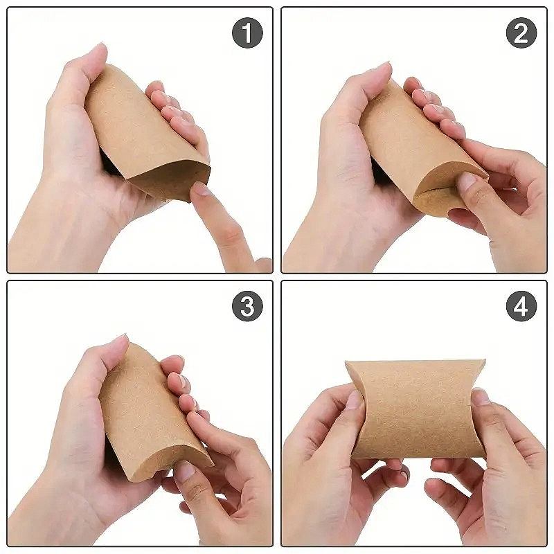 50/100 Pezzi Scatole a Cuscino - Kraft Paper Box recensione e prezzo