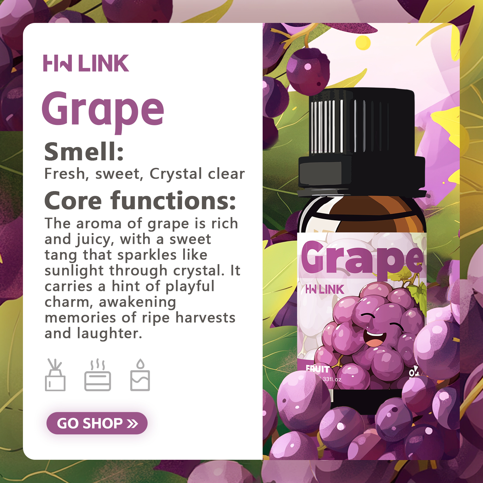 Olio essenziale di uva 10ml Ol - Fragrance Oil 10Ml recensione e prezzo
