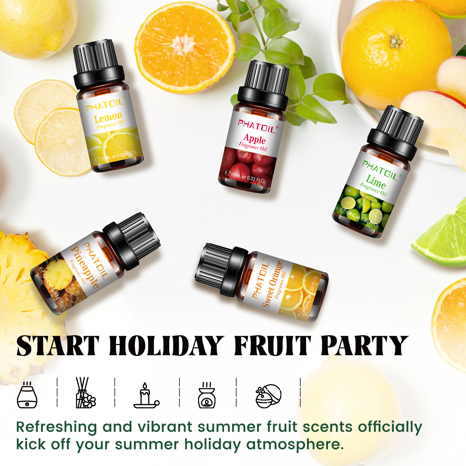 PHATOIL Set di 6 Oli Essenzial - Fragrance Oil 10Ml recensione e prezzo